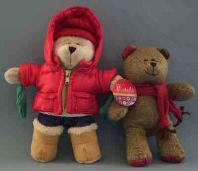 Starbucks Bearista Bears Lot Of 2 Plush 2009 2006 Teddy Collectible Winter Coat - Sold on eBay Dec, 3rd 2018 for $10.00