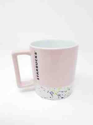 Starbucks Valentine's Pink White Paint Splatter Ceramic 12 Oz Mug 2018 New - Sold on eBay Dec, 3rd 2018 for $9.99