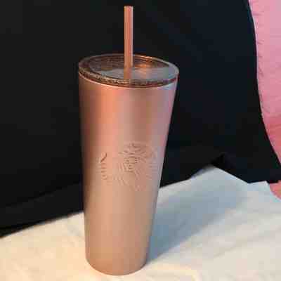 New Starbucks 2018 Holiday ROSE GOLD Travel Tumbler! Stainless Steel 24 ounces - Sold on eBay Dec, 3rd 2018 for $28.50