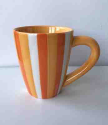 Starbucks Barista Striped Coffee Mug 2003 Yellow Orange perfect new mint - Sold on eBay Dec, 3rd 2018 for $8.00