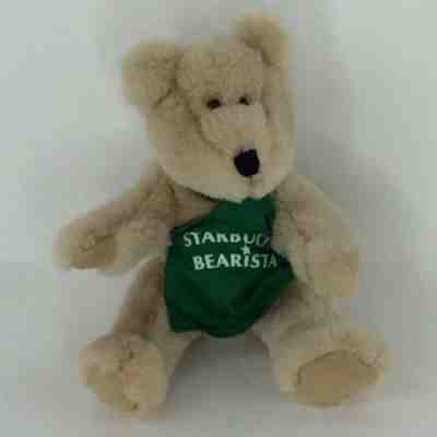 Starbucks 1997 First Edition Bearista Bear w Green Apron Legs Arms Jointed Plush - Sold on eBay Dec, 3rd 2018 for $12.89