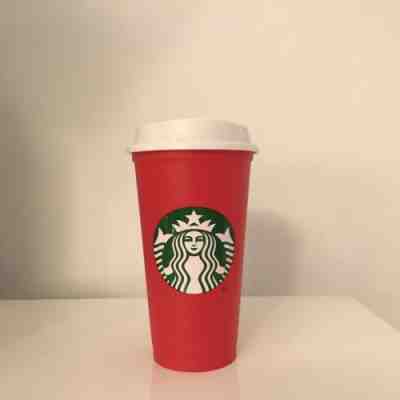 *HTF* Starbucks Reusable Red Cup Holiday 2018 Grande Size - Sold on eBay Dec, 3rd 2018 for $11.00
