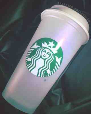 REUSABLE Starbucks CUP 2018 Holiday IRIDESCENT Shimmer Sippy Cup - Sold on eBay Dec, 3rd 2018 for $10.00