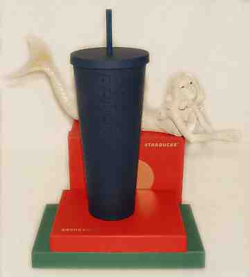 STARBUCKS - Navy Blue Matte "S" Star - Acrylic - Cold Cup - 24 fl oz Venti *NEW - Sold on eBay Dec, 3rd 2018 for $30.90