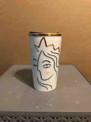 New 2017 starbucks anniversary crown gold siren mermaid 10 oz. ceramic tumbler - Sold on eBay Dec, 3rd 2018 for $49.99