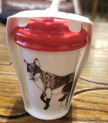 Starbucks Ceramic Cup FOX Ornament 2017 Edition White, Red. LIMITED! - Sold on eBay Dec, 2nd 2018 for $7.85