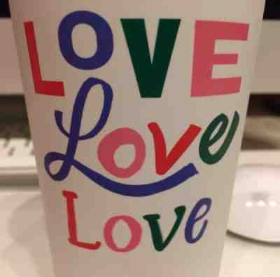 Starbucks Reusable LOVE ?? ?? Cup Tumbler With Lid Travel 16 oz Plastic Cup NEW - Sold on eBay Dec, 2nd 2018 for $4.99