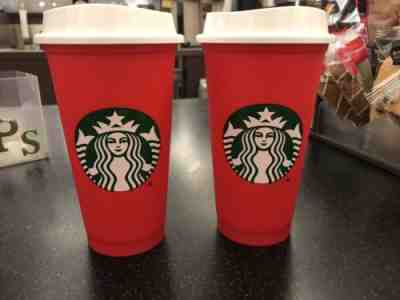 Starbucks 16oz Limited Edition 2018 Holiday Reusable Travel Cup Lot Of 2 NEW - Sold on eBay Dec, 3rd 2018 for $19.99