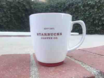 2007 STARBUCKS COFFEE CO EST 1971 LARGE RED AND WHITE MUG 180Z - Sold on eBay Dec, 3rd 2018 for $19.99