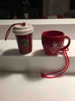 2003 & 2004 Starbucks Coffee Company Red Mug Christmas Ornament - Sold on eBay Dec, 4th 2018 for $12.00