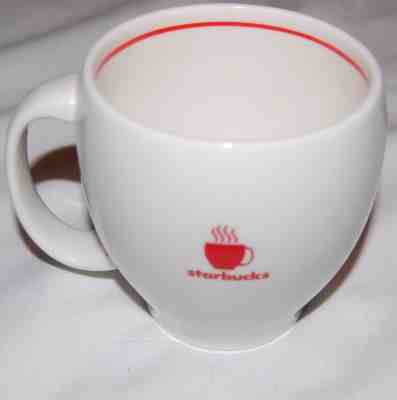 Starbucks Original Coffee Mug Creamy White Red Logo Stripe Large Cup 2004 - Sold on eBay Dec, 4th 2018 for $7.30