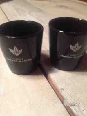 Pair Starbucks 2004 Original Coffee Master Espresso 3 oz Ceramic Shot Glasses - Sold on eBay Oct, 20th 2018 for $22.00