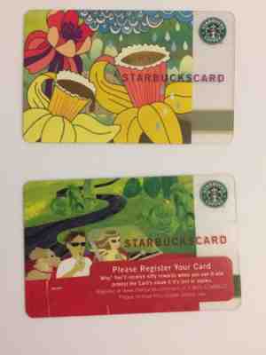 STARBUCKS 2004 spring coffee tulips and 2005 Fathers Day card. For Carl - Sold on eBay Oct, 25th 2018 for $5.50