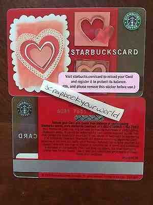 TEST Starbucks Card PAPER HEARTS VALENTINES 2006 #6031 not widely released - Sold on eBay Dec, 3rd 2018 for $19.75