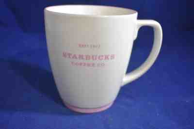 Starbucks 2006 Large Coffee Mug White Abbey with Pink Accents 18 Fl. oz. - Sold on eBay Nov, 25th 2018 for $9.99