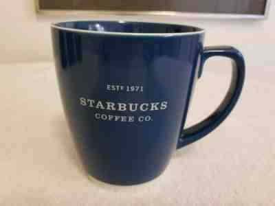 Starbucks 2007 Blue Abbey Mug with White Trim, 18 oz. Hard to find!! - Sold on eBay Dec, 4th 2018 for $24.99