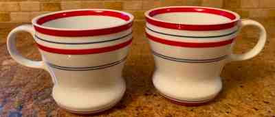 Red, White And Blue Striped 2007 Starbucks Coffee Mug 12 oz. - Sold on eBay Dec, 3rd 2018 for $9.00