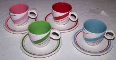 Starbucks 2007 Demitasse Espresso Holiday Cups and Saucers Set of 4 - Sold on eBay Dec, 3rd 2018 for $12.00
