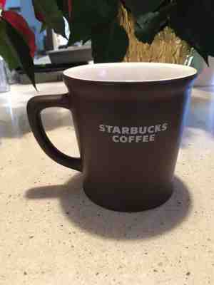 2008 STARBUCKS Coffee Tea Cup Mug Chocolate Brown Matte Finish 16 Fl Oz 4 3/8” - Sold on eBay Dec, 3rd 2018 for $9.50