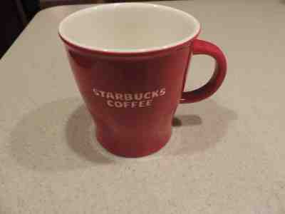 Rare 2008 Starbucks Solid Red & White Coffee Mug 14 oz - Sold on eBay Nov, 29th 2018 for $4.99