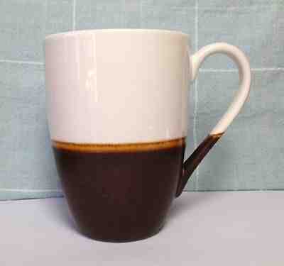 STARBUCKS 2008 MUG, BROWN STRIPS ON OFF WHITE, 12 oz. CUP - Sold on eBay Nov, 29th 2018 for $8.95