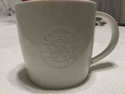 Starbucks 2009 New Bone China Embossed Mermaid Logo Mug Coffee Cup - Sold on eBay Dec, 3rd 2018 for $9.99