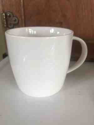 Starbucks 2009 Coffee Mug White Bone China Embossed Mermaid Logo 16 Oz - Sold on eBay Dec, 2nd 2018 for $16.00