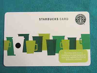 Starbucks Card ** GREEN CUPS ** NEW - RARE, VHTF Very Collectible, Retired - Sold on eBay Nov, 29th 2018 for $4.49