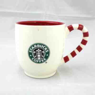 Starbucks 2010 Candy Cane Stripe Handle 10Oz Ceramic Coffee Mug Holiday NEW Xmas - Sold on eBay Nov, 28th 2018 for $22.91