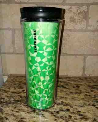 2011 Starbucks Coffee Tumbler Travel Mug Green Holographic 16oz - Sold on eBay Dec, 4th 2018 for $5.00