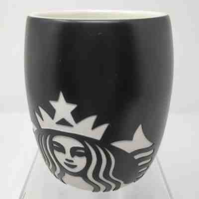 Starbucks 2011 Black Laser Etched Mermaid Siren Barrel Mug - Sold on eBay Dec, 4th 2018 for $20.00