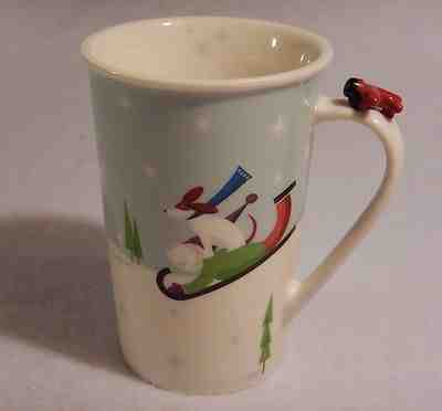 Starbucks Winter Mug Cup Snow Skating Dog Sledding Airplane 8 ozs,  2011 China - Sold on eBay Dec, 3rd 2018 for $11.99