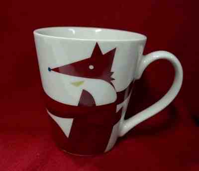 2012 Starbucks Red Fox Red Bird Winter Scarf Coffee Mug Retired White Coffee Cup - Sold on eBay Nov, 29th 2018 for $12.95