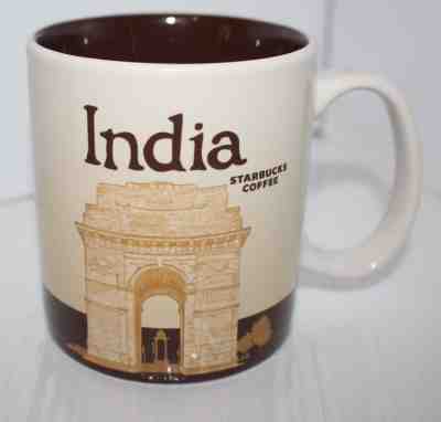 Starbucks Coffee Mug India 16 oz 2012 Cricket Player City Mug Collector - Sold on eBay Nov, 28th 2018 for $29.99