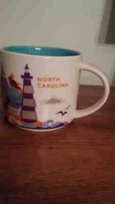 Starbucks Mug NORTH CAROLINA State "YOU ARE HERE" Collection Coffee Cup 2013 - Sold on eBay Dec, 3rd 2018 for $16.99
