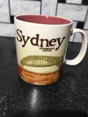 Starbucks Sydney Collector Series 2013 Mauve Interior 16 Fluid Oz. 4" Tall Mug - Sold on eBay Nov, 28th 2018 for $10.00