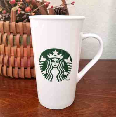2014 Starbucks Tall Latte Green Mermaid Siren Logo Mug Cup White 16 oz Grande 2a - Sold on eBay Dec, 3rd 2018 for $14.99