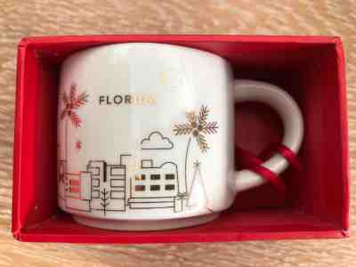 Starbucks 2014 FLORIDA You Are Here 2oz Christmas Ornament  NWT - Sold on eBay Dec, 3rd 2018 for $9.99