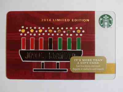 2014 Joyous Kwanzaa - Holiday 99 Issue Starbucks Cards - New & Never Swiped - Sold on eBay Nov, 30th 2018 for $3.49
