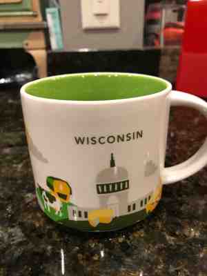 2015 Starbucks Mug, You Are Here Collection, Wisconsin, 14 oz. Mint - Sold on eBay Dec, 3rd 2018 for $11.00