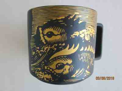 Starbucks Costa Rica Coffee Mug Fish New Lmt Ed. 2016 Black Gold Tone 14 oz F.S - Sold on eBay Dec, 4th 2018 for $9.75