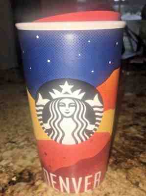 STARBUCKS Coffee Denver Limited Edition Ceramic Tumbler Cup Mug 12oz New Unused - Sold on eBay Dec, 15th 2018 for $17.85