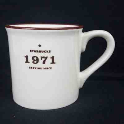 Starbucks Mug 2010 BREWING SINCE 1971 Mug New 12oz Coffee Cup Brown Beige - Sold on eBay Dec, 15th 2018 for $24.95