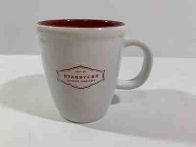 2006 STARBUCKS Logo est 1971 Abbey Classic White Red Interior 13 Oz Coffee Mug - Sold on eBay Dec, 15th 2018 for $15.95