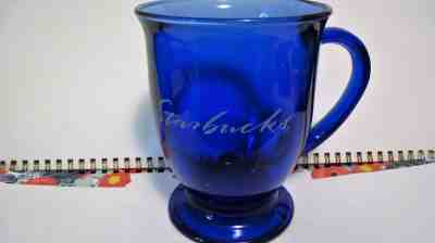 Starbucks Cobalt Blue Glass Pedestal Mug 16 oz. 1990s - Sold on eBay Dec, 7th 2018 for $5.50