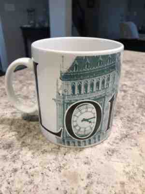 Starbucks LONDON City Mug Collector Series 1994 New Big Ben Clock Green - Sold on eBay Dec, 15th 2018 for $11.00
