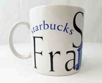 Starbucks City Mug San Francisco SF Large Collector Coffee Mug Cup 1994 White - Sold on eBay Dec, 12th 2018 for $14.99
