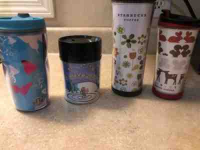 Starbucks Lot - Four Travel Tumblers 2006 1997 2008 and 2007 - Sold on eBay Dec, 10th 2018 for $7.00