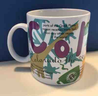 1997 STARBUCKS COLORADO STATES OF BEAN MUG 20 oz - Must see!!! - Sold on eBay Dec, 8th 2018 for $19.99