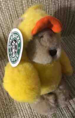 New 1999 Starbucks Bearista Bear Plush Stuffed 6th Edition Yellow Fuzzy Duck - Sold on eBay Dec, 10th 2018 for $16.00